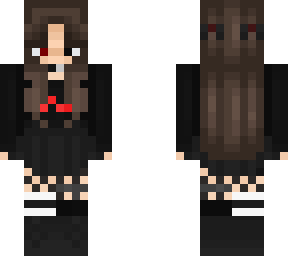 black and red girl | Minecraft Skins