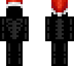 dark gray skeleton christmas hat