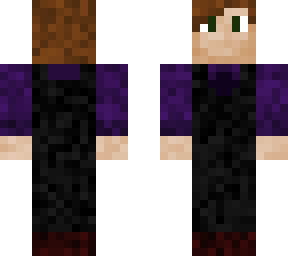 man in black and purple suit