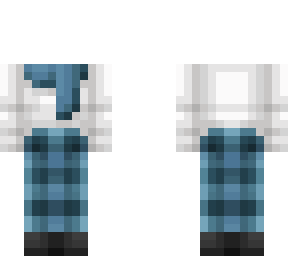 plaid pants and scarf set 1.1 blue