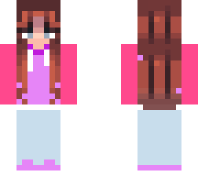 blue eye girl w/ purple and pink outfit
