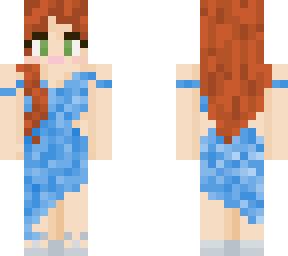 girl in a blue dress
