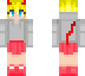 red skirt demon girl