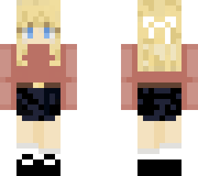 basic blonde girl with bow