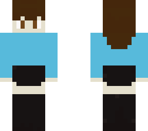 light blue hoodie black skirt