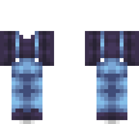 ob - cute blue overalls w/ purple top