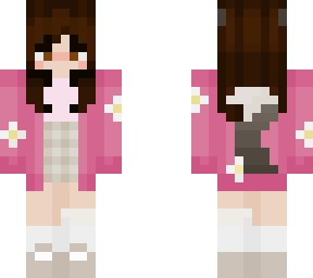 pink daisy cardigan wolfgirl (edit)