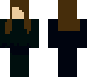 women in black cloths and pretty brown hair