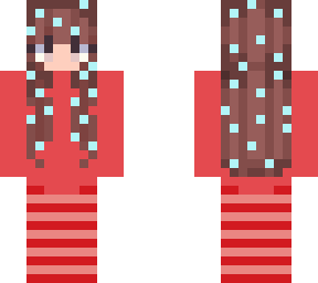 candy cane pj's with snowy hair