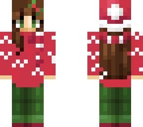 cute girl in christmas sweater (indoors)