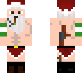 el putisimo papa noel del betis fumandose uno de los grandes en tanga con un ak