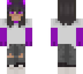 girl with purple horns