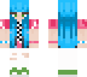 swiftie boy with blue long hair