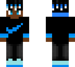 blue and black teenager