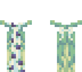 botanical blue leaf dress - base
