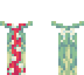 botanical red leaf dress - base