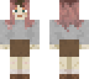 daria in gray top and brown skirt