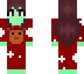 zombie-chan (christmas pajamas) | minecraft anime christmas outfit