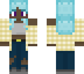 blue hair girl