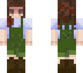 girl with green overal