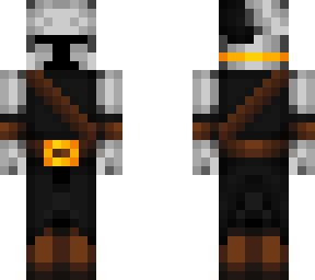 black-cloaked guard