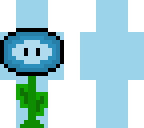 plain blue with  mario ice flower