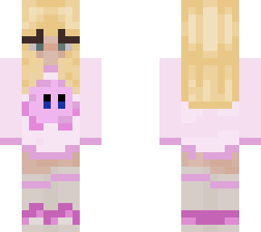 blonde girl in kirby shirt