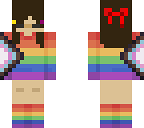 cute lgbtqia+ skin w bow and earrings^.^