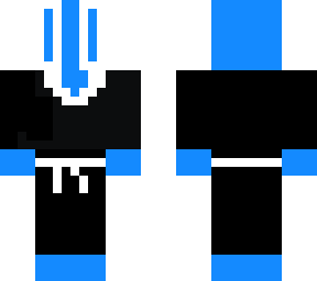 blue with a white belt