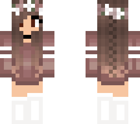 girl skin with pinkish flower