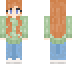 green sweater