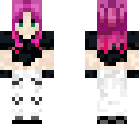 purple hair girl with nice clothing