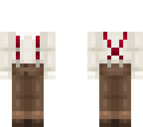 suspenders and trousers ob 1.4 brown red and cream