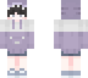 purple shy boy