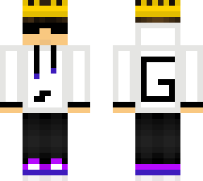 cool boy with white hoodie, sunglasses, crown