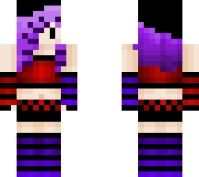 scene girl purple