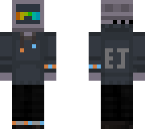 tv guy orange and blue