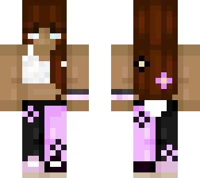 *bunny gurl wearing black & purple mix-matched pants!*