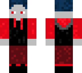 hoodie and jeans/red eyes