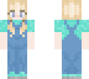 pigtails and overalls