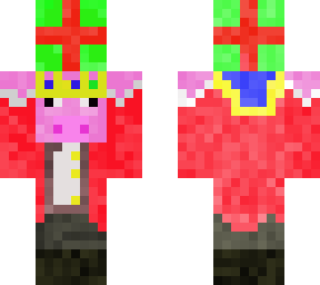 technoblade holding a present