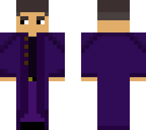a guy with a long purple coat