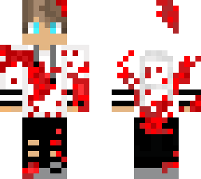blood on white hoodie