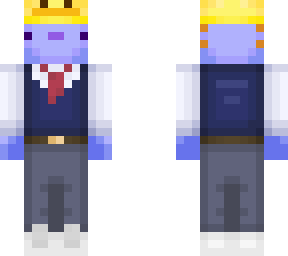 blue axolotl in suit - without tail