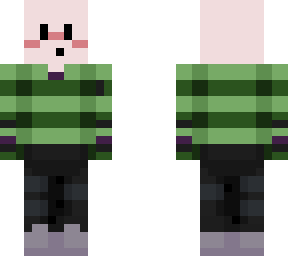 green stripped sweater base