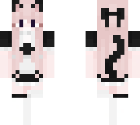 mintyoongi pink cat maid dark eyes