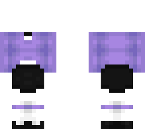 ob - purple top w/ black skirt & socks