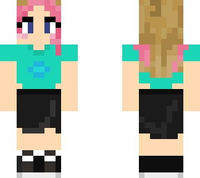 pink hair blonde girl