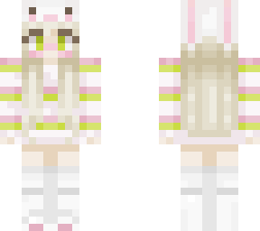 green and pink bunny girly uwu