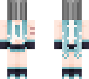 miku with a trashcan on her head